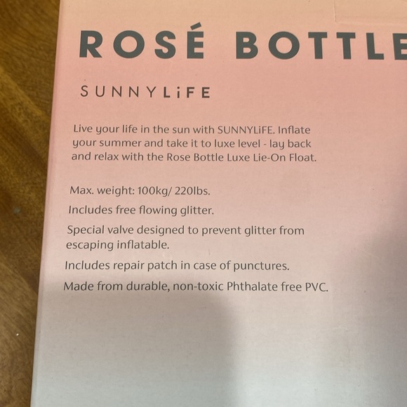 COPY - COPY - NWOT.  SunnyLife, Rose’ bottle, pool float. - Picture 7 of 12
